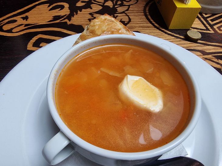 A plate of borscht