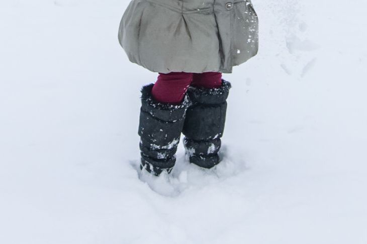 Füße im Schnee