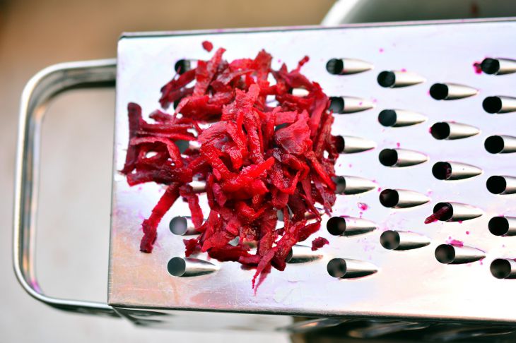 Beetroot on a grater