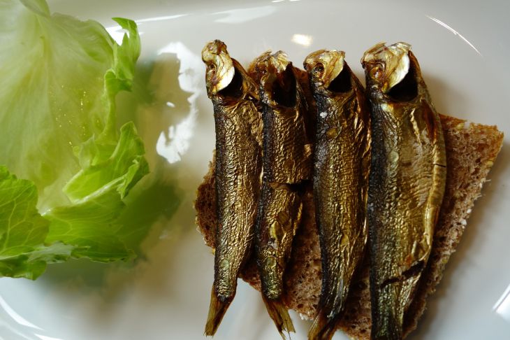 Sprat with bread