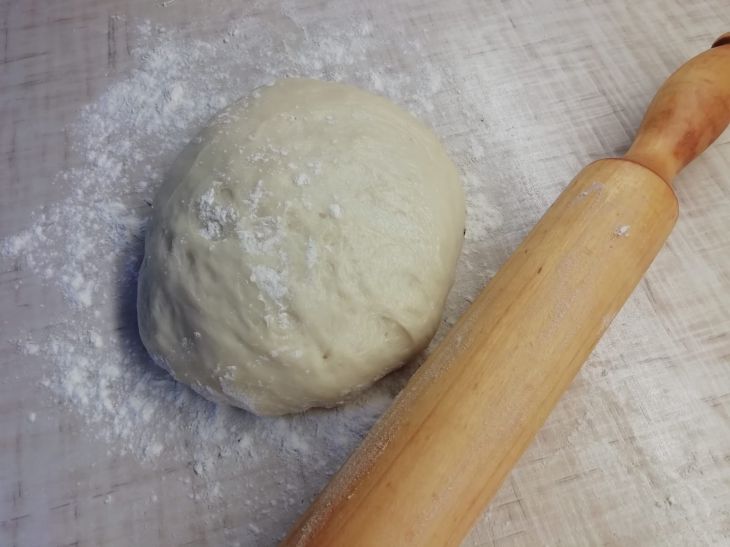 Dough and rolling pin