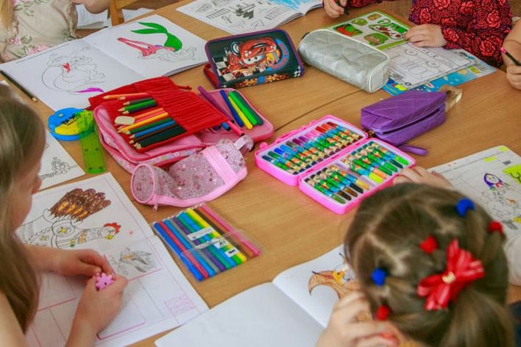 Children drawing