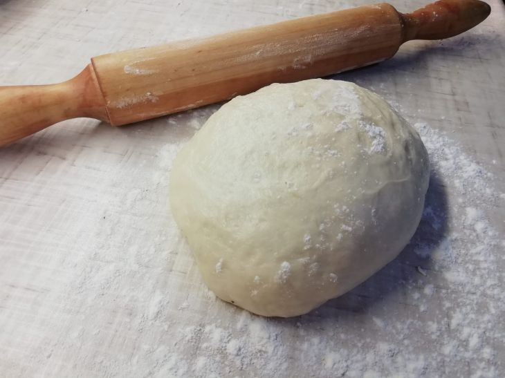 Dough and rolling pin