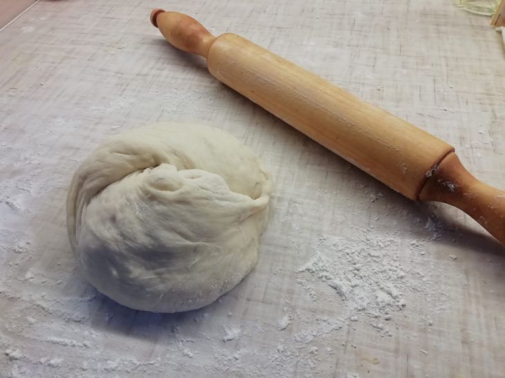 Dough and rolling pin