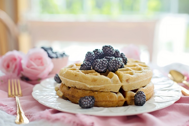 Petit-déjeuner, gaufres