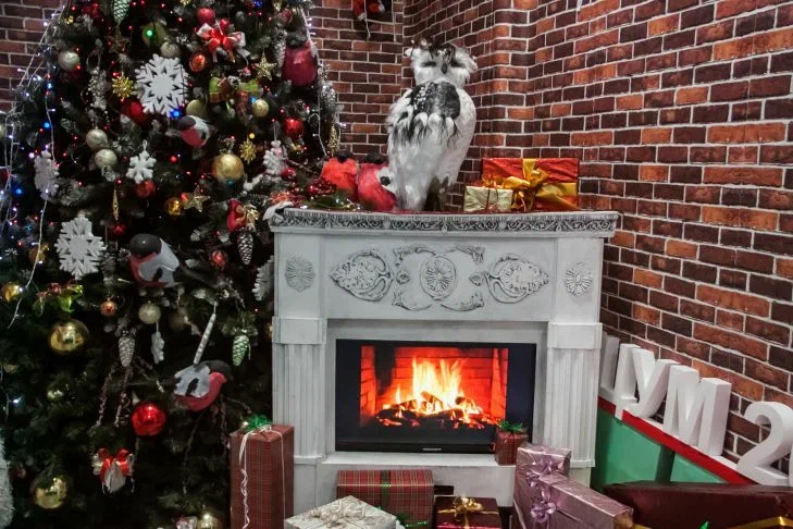 Árbol de Navidad Chimenea