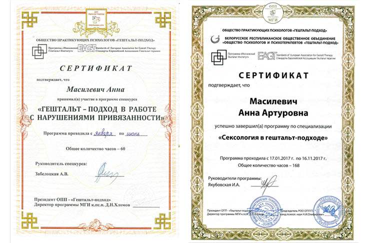 certificates