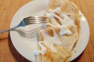 Pancakes with sour cream