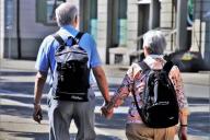 An elderly couple