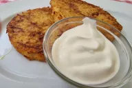 Sour cream and potato pancakes